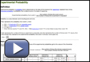 This is a play button for Experimental Probability.