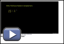 This is a play button for “Ratios as Fractions in  Simplest Form.”