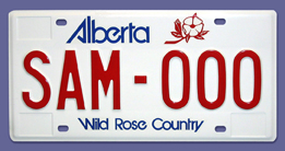 This is a picture of an Alberta licence plate.