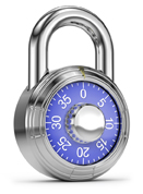 This is a photo of a combination lock.