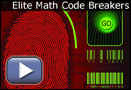 This is a play button for Elite Math Code Breakers.