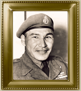 This photo shows Sgt. Tommy Prince, who served in the Canadian army during World War II.