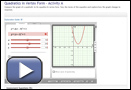 This is a play button for Quadratics in Vertex Form—Activity A.