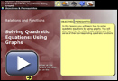 This is a play button for Solving Quadratic Equations: Using Graphs.