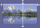 This is a picture of mountains with a cubic curve and x- and y-axes superimposed. The curve is mostly below the x-axis and crosses the axis at only one point.
