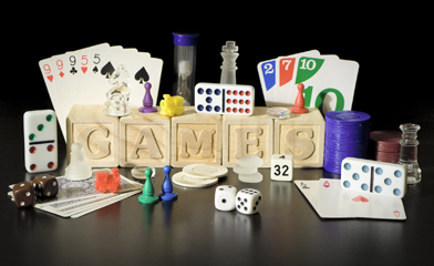 This is a photo of a wooden block game scene.