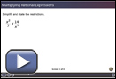 This is a play button for Multiplying Rational Expressions.