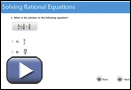 This is a play button for Solving Rational Equations Self-Check.