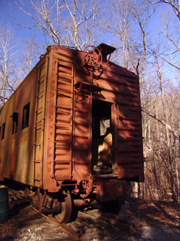 This photo shows a railway car.