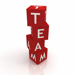This is a picture of blocks that spell TEAM.