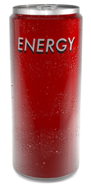 This is a photo of a can of energy drink.