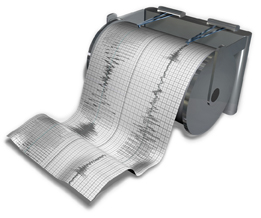This illustration is of a seismograph.