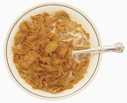 This is a photo of a bowl of cereal.