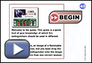 This is a play button that launches Matching Game: Fire Extinguishers and Fire Types.
