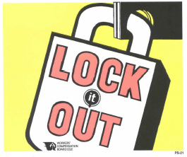 This is an image of a lock and the words "Lock it Out."