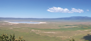 This panoramic photo is of the Nrongoro Crater from Tanzania’s Serengeti Park. 