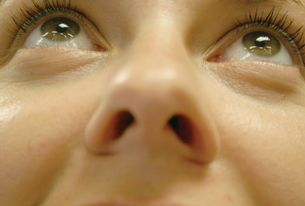 This is a close-up photo of a nose.