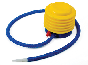 This photo is of a foot pump used to fill an air mattress.
