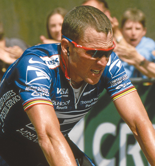 This photo is of cycling champion Lance Armstrong.