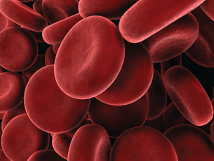 This three-D image is of red coloured discs called red blood cells.