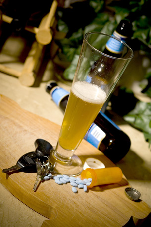 This photograph shows the teratogenic agents drugs and alcohol