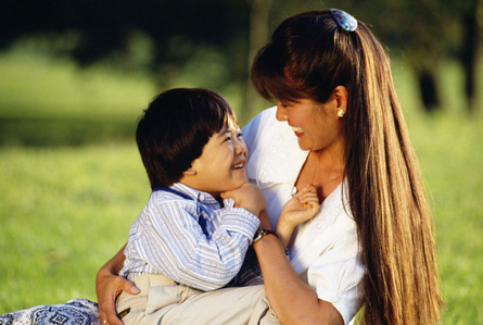 A happy child with Down syndrome