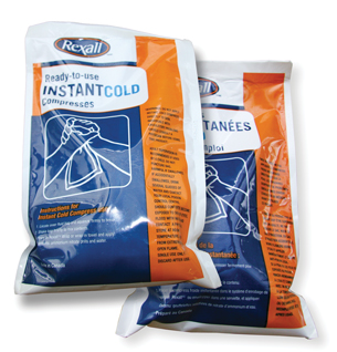 A photograph of two commercial cold packs.