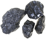 Four pieces of coal are shown.
