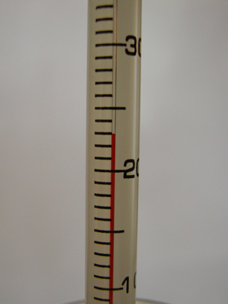 Photo 15: This photograph shows the initial temperature of the water.