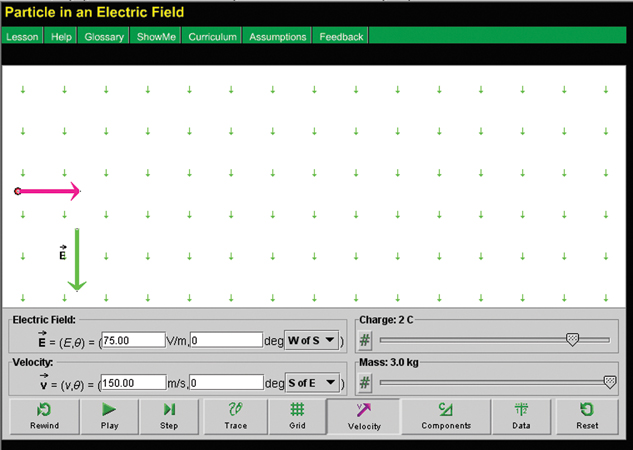 Screen shot of simulation once all the settings have been properly adjusted for part B of the lab
