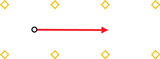 A positive particle is shown moving to the right in a magnetic field that is out of the page.