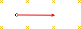 A positive particle is shown moving to the right in a magnetic field that is into the page.
