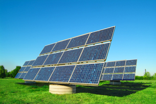 A voltaic cell (solar cell) absorbs EMR energy to produce an electric current.