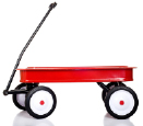 This is a photo of a little red wagon.