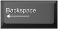 The backspace key is shown.