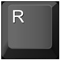 an illustration showing the R key