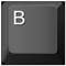 an illustration showing the B key