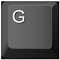 an illustration showing the G key
