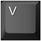an illustration showing the V key