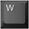 an illustration showing the W key