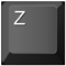 an illustration showing the Z key