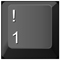 an illustration showing the exclamation mark key