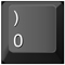 an illustration showing the parentheses keys