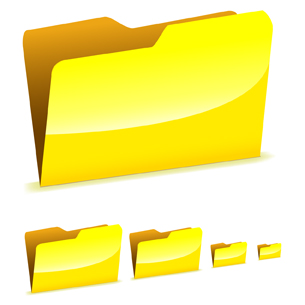 Image of a computer folder, with smaller folders underneath.