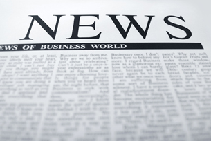 This graphic shows a close-up picture of a newspaper column.