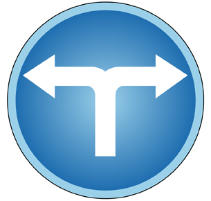 An arrow pointing left and right.