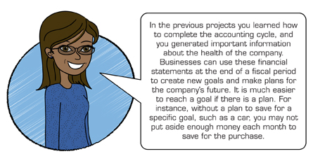 The image shows a cartoon picture of a young woman.