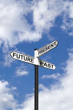 Future, past, and present signs in the sky.