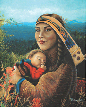 native mother and child
