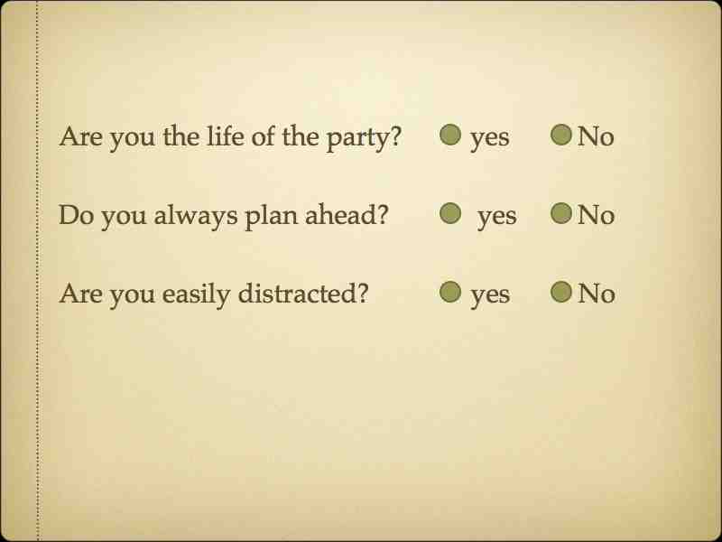 personality test